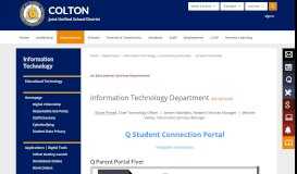 
							         Information Technology / Q Student Connection Portal Instructions								  
							    