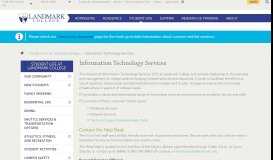
							         Information Technology Services | Landmark College								  
							    