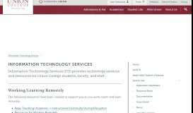 
							         Information Technology Services | Union College								  
							    