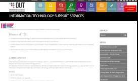 
							         Information Technology Support Services | Durban University of ... - DUT								  
							    