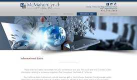 
							         Informational Links - McMahon Lynch Law Firm, Inc., Corona, CA								  
							    