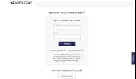 
							         Informed Delivery - USPS.com® - Sign In								  
							    