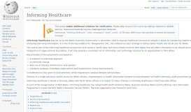 
							         Informing Healthcare - Wikipedia								  
							    