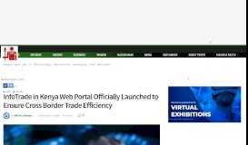 
							         InfoTrade in Kenya Web Portal Officially Launched to Ensure Cross ...								  
							    