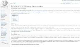 
							         Infrastructure Planning Commission - Wikipedia								  
							    