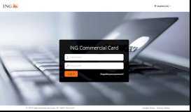 
							         ING Commercial Card | Log in								  
							    