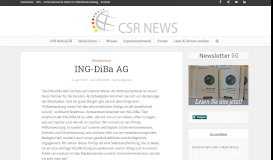 
							         ING-DiBa AG | CSR NEWS - Das Nachrichtenportal zur ...								  
							    