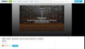 
							         ING SCF portal demonstration video SPA on Vimeo								  
							    