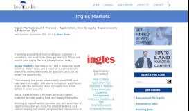 
							         Ingles Markets Application | 2019 Careers, Job Requirements ...								  
							    