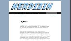 
							         Ingress | nerdizin								  
							    
