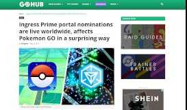 
							         Ingress Prime portal nominations are live ... - Pokemon GO Hub								  
							    