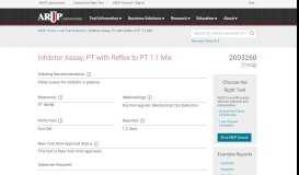 
							         Inhibitor Assay, PT with Reflex to PT 1:1 Mix								  
							    