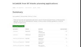 
							         InLink kiosks planning applications								  
							    