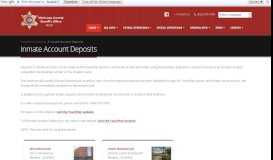
							         Inmate Account Deposits - Maricopa County Sheriff's Office								  
							    