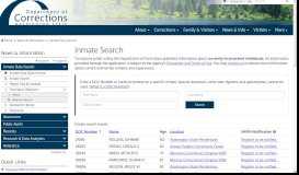 
							         Inmate Search | Washington State Department of Corrections								  
							    