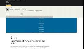 
							         Innovative library services “in the wild” | Pew Research Center								  
							    