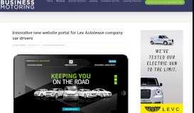 
							         Innovative new website portal for Lex Autolease company car drivers ...								  
							    