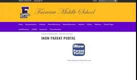 
							         iNow Parent Portal - Fairview Middle School								  
							    