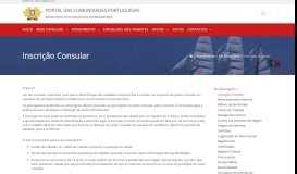 
							         Inscrição Consular - Serviços Consulares - Portal das Comunidades ...								  
							    