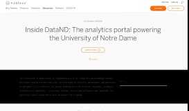 
							         Inside DataND: The analytics portal powering the University of Notre ...								  
							    