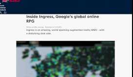 
							         Inside Ingress, Google's global online RPG - Red Bull								  
							    