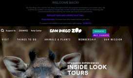 
							         Inside Look Tours | San Diego Zoo								  
							    