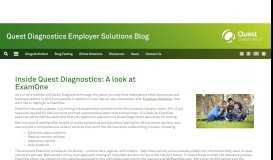 
							         Inside Quest Diagnostics: A look at ExamOne | Quest Diagnostics								  
							    