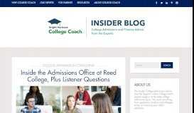 
							         Inside the Admissions Office: Reed College | College Coach Blog								  
							    