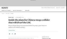 
							         Inside the plans for Chinese mega-collider that will dwarf the LHC								  
							    
