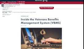 
							         Inside the Veterans Benefits Management System (VBMS ...								  
							    