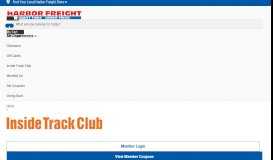 
							         Inside Track Club - Harbor Freight								  
							    