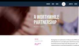 
							         Insight - A Worthwhile Partnership | Worth Internet Systems								  
							    