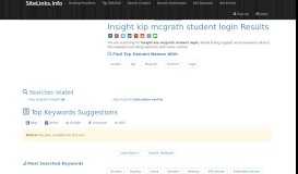 
							         Insight kip mcgrath student login Results For Websites Listing								  
							    