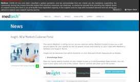 
							         Insight- NEW Medtech Customer Portal - Medtech Global								  
							    