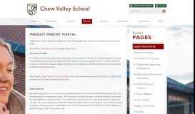 
							         Insight Parent Portal - Chew Valley School								  
							    