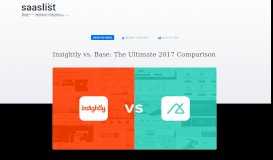 
							         Insightly vs. Base: The Ultimate 2017 Comparison | GetCRM								  
							    