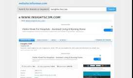 
							         insightsc3m.com at WI. Insights C3M - Website Informer								  
							    