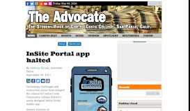 
							         InSite Portal app halted – The Advocate								  
							    