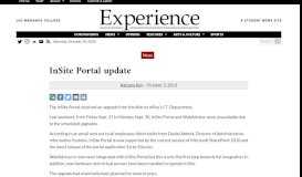 
							         InSite Portal update - LMC Experience								  
							    