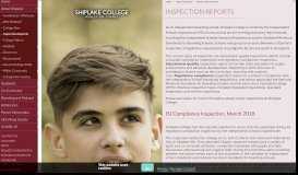 
							         Inspection Reports | About Shiplake | Shiplake College								  
							    