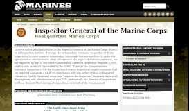 
							         Inspector General of the Marine Corps > Units > Inspections ...								  
							    