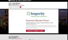 
							         Insperity Corporate Member Portal - AT&T Performing Arts Center								  
							    