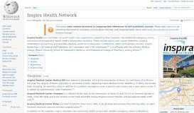 
							         Inspira Health Network - Wikipedia								  
							    