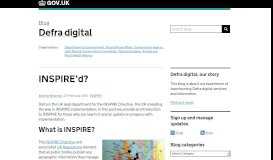 
							         INSPIRE'd? - Defra digital								  
							    