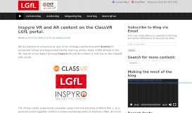 
							         Inspyro VR and AR content on the ClassVR LGfL portal. – LGfL ...								  
							    