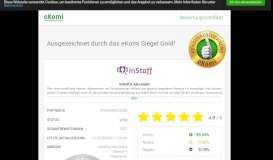 
							         InStaff & Jobs GmbH Anbieterbewertung - Bewertung: 4.9 Sterne von ...								  
							    