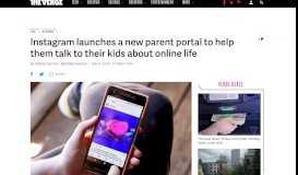 
							         Instagram launches a new parent portal to help them talk to their kids ...								  
							    