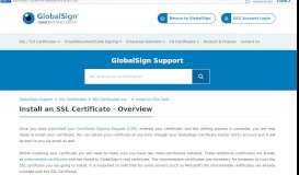 
							         Install an SSL Certificate - Overview - GMO GlobalSign								  
							    