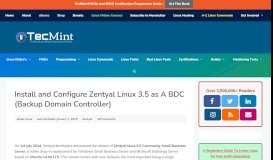 
							         Install and Configure Zentyal Linux 3.5 as A BDC (Backup Domain ...								  
							    