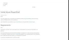 
							         Install Azure PowerShell with PowerShellGet | Microsoft Docs								  
							    